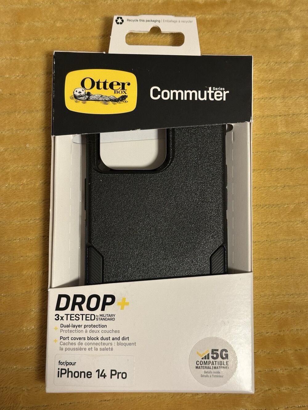 OtterBox Commuter Series Slim Tough Case Black for iPhone 14 Pro Durable Sleek ￼